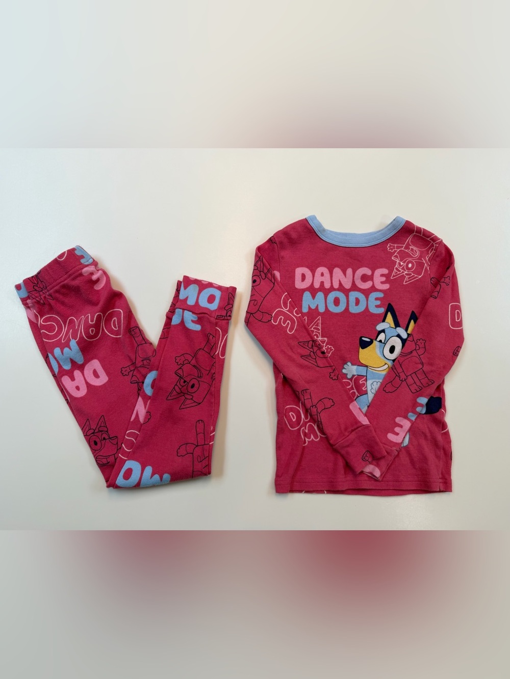 Bluey 'Dance Mode' Long-Sleeve Kids Tee - Pink